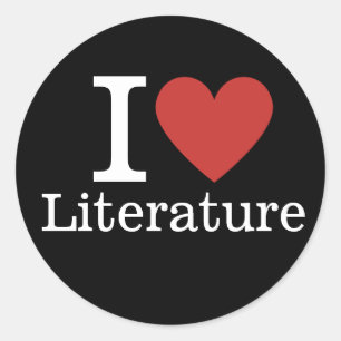 I ❤️ Love Literature for College Faculty/Students Classic Round Sticker