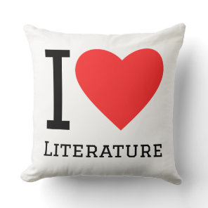 I love literature throw pillow