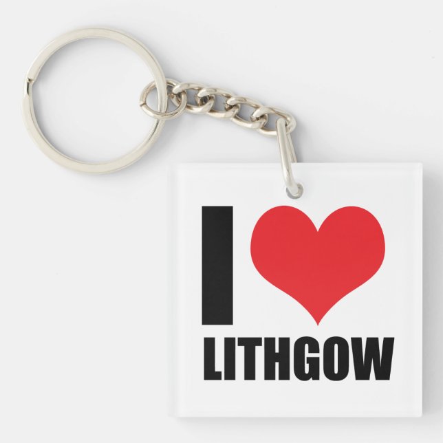 I love Lithgow Keychain (Front)
