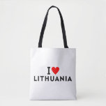 I love Lithuania country like heart travel tourism Tote Bag