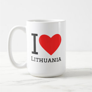 I love Lithuania square sticker Coffee Mug