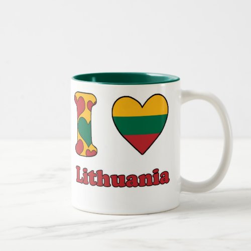 I love Lithuania Two_Tone Coffee Mug