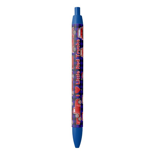 I Love Little Red Trucks Pen (Front Vertical)