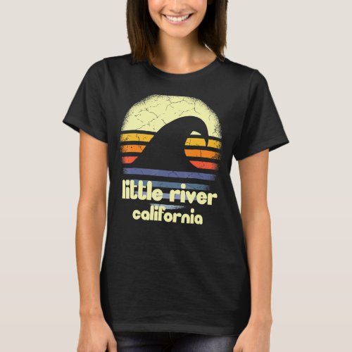 I Love Little River California Ocean Wave Ca T_Shirt