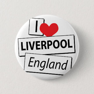 I Love Liverpool England Pinback Button