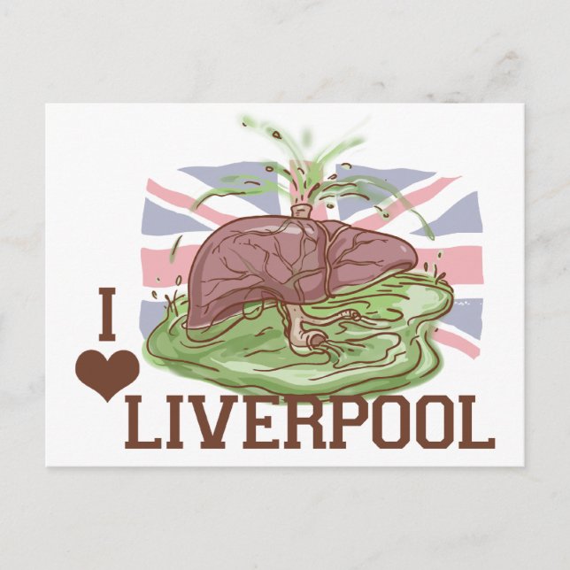 I Love Liverpool Humor Postcard (Front)