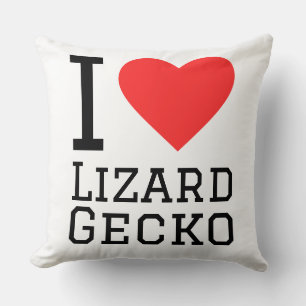 I love lizard gecko throw pillow