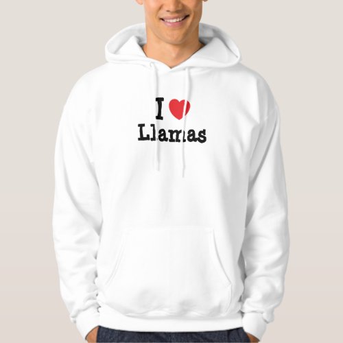 I love Llamas heart custom personalized Hoodie