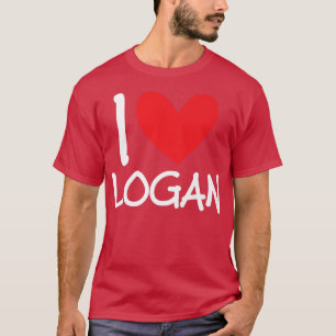 I Love Logan Name Personalized Men Guy BFF Friend T-Shirt