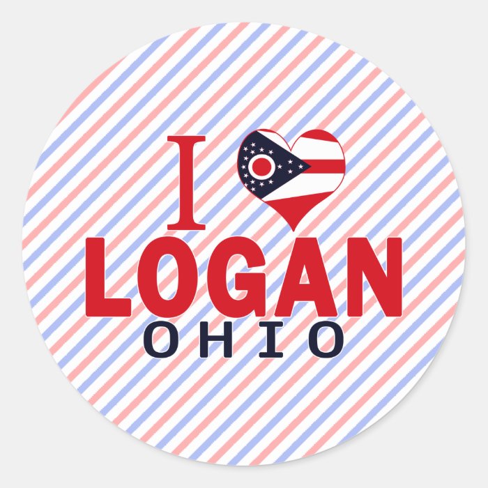 I love Logan, Ohio Stickers