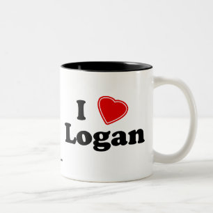I Love Logan Two-Tone Coffee Mug