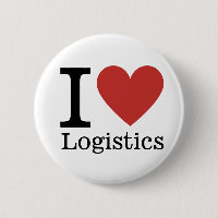 I ❤️ Love Logistics - Logistics Dept. - Pin Button