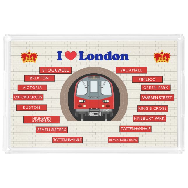 I Love London Acrylic Tray (Front)