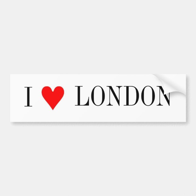 I love London Bumper Sticker (Front)