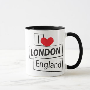 I Love London England Mug