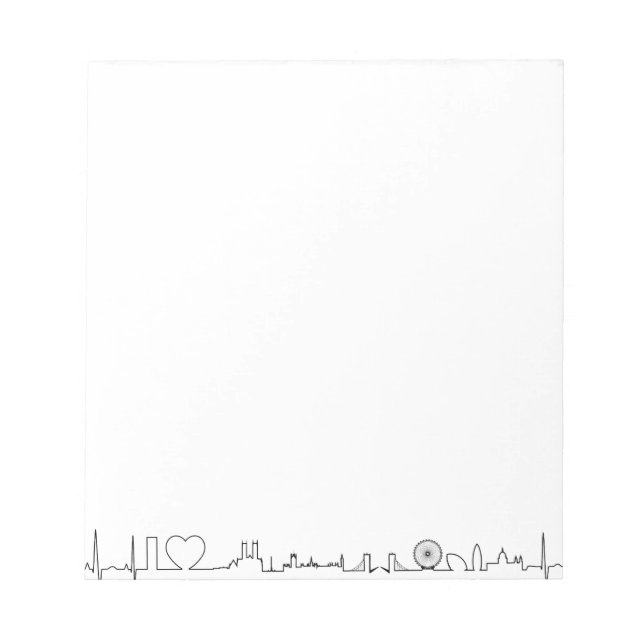 I love London (extraordinary ecg style) souvenir Notepad (Front)