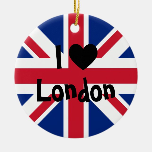 I Love London Ornament (Front)