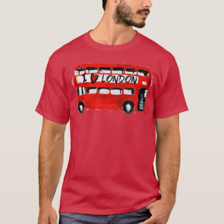 I Love London Red Bus London Traveling Lover Londo T-Shirt