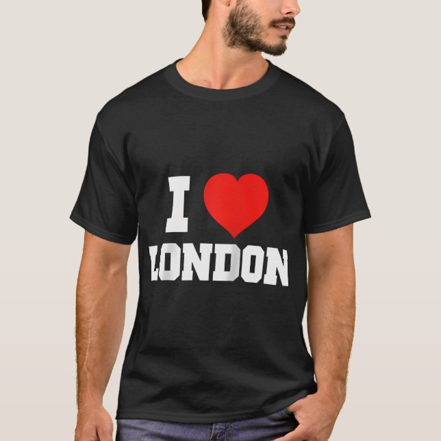 I Love London T-Shirts Raglan Baseball (Front)