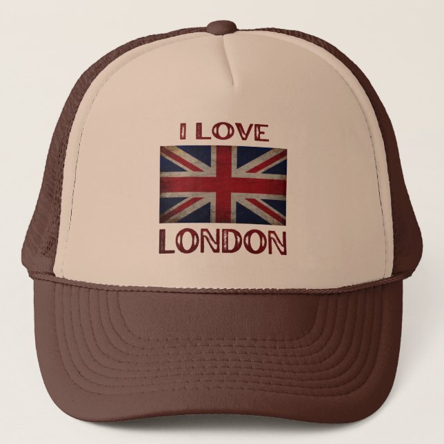 I LOVE LONDON TRUCKER HAT (Front)