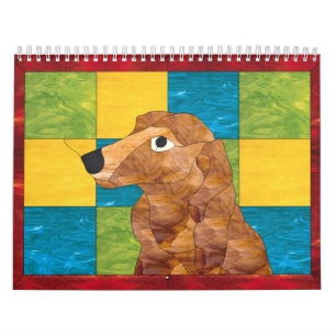 I Love Long Hair Miniature Dachshunds 12 mo Calendar