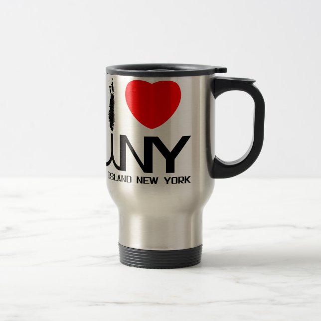 I Love Long Island NY Travel Mug (Right)