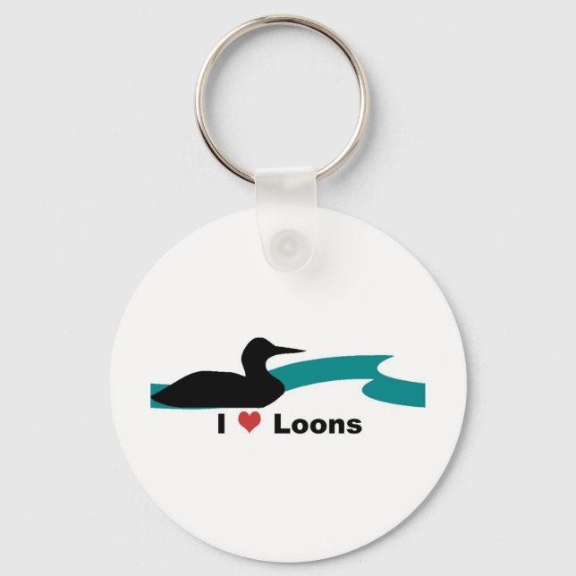 I Love Loons Keychain (Front)