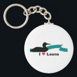 I Love Loons Keychain<br><div class="desc">(multiple products selected) Gotta love the Common Loon!</div>