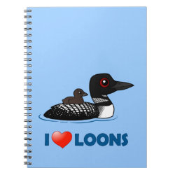 I Love Common Loons Photo Notebook (6.5