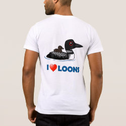 I Love Common Loons Men's Bella+Canvas Pocket T-Shirt