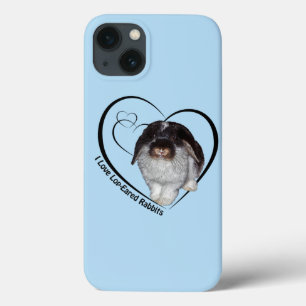 I Love Lop-Eared Rabbits iPad Case (Light Blue)