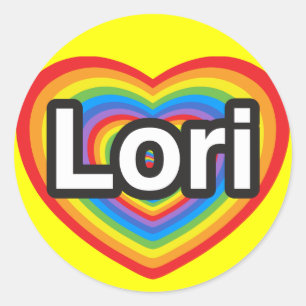 I love Lori. I love you Lori. Heart Classic Round Sticker
