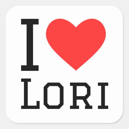 I love lori square sticker