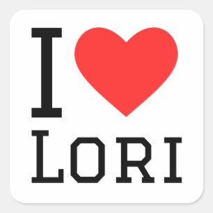 I love lori square sticker