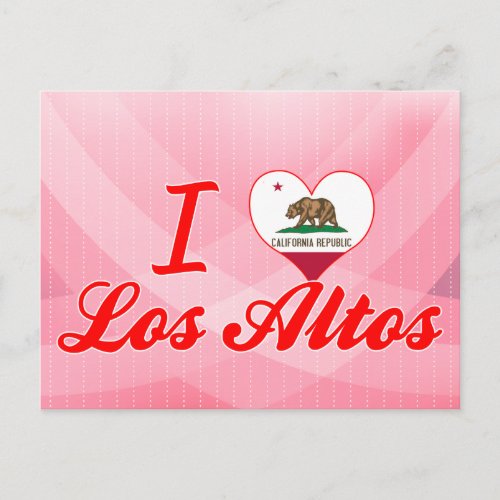 I Love Los Altos California Postcard