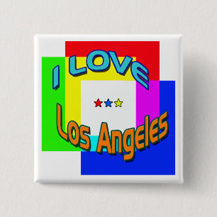 "I LOVE Los Angeles Coloring 1" Button