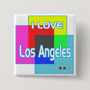 "I LOVE Los Angeles Coloring 2" Button