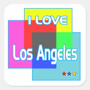 "I LOVE Los Angeles Coloring 2" Sticker