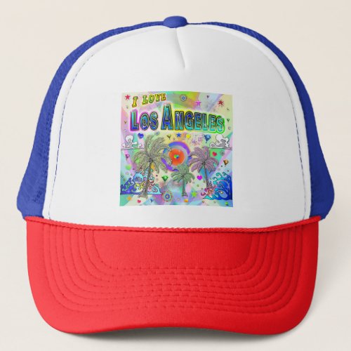I LOVE Los Angeles Deep Dream Hat