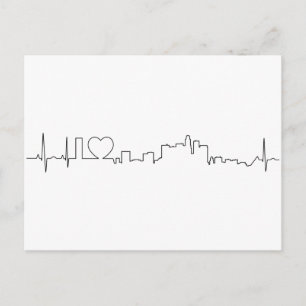 I love Los Angeles in an extraordinary ecg style Postcard