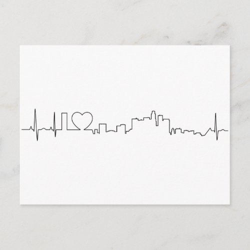I love Los Angeles in an extraordinary ecg style Postcard