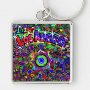 I LOVE Los Angeles Mystic Dance Neo Version Keychain