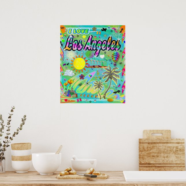 I LOVE Los Angeles Nu Era Poster (Kitchen)