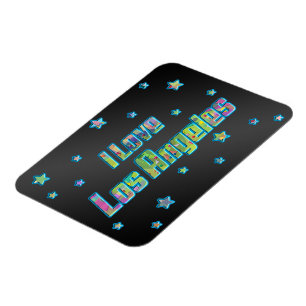 I Love Los Angeles Smile Stars Magnet