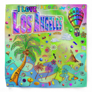 I LOVE Los Angeles Timeless Melody Bandana