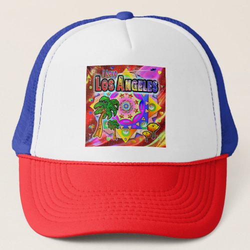 I LOVE Los Angeles Tropical Friends Hat