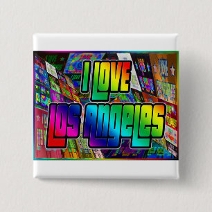 I LOVE Los Angeles Twist Button