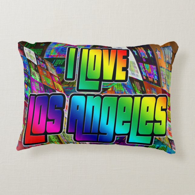 I LOVE Los Angeles Twist Pillow (Back)