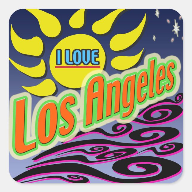"I LOVE Los Angles: Night Sunshine" Sticker (Front)