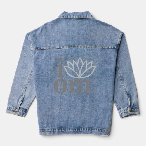 I Love Lotus Om Yoga Meditation Shirt Centered T Denim Jacket